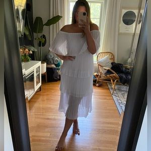 Off shoulder ruffle dress